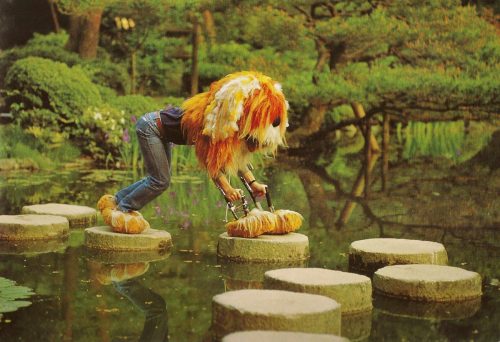 shortformblog:  floppyhump:  invocationwithin:  loosetoon:  Early 70’s behind the scenes of Sesame Street with the Muppets.  THIS IS THE BEST PHOTO SET I HAVE EVER ENCOUNTERED.   Love!  The top pic, featuring an orange Oscar the Grouch, is literally