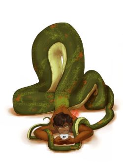 emsartwork: 4: Naga (or lamia? or just snake… person?)  he’s