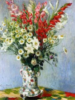 claudemonet-art: Bouquet Of Gadiolas, Lilies And Dasies  1878