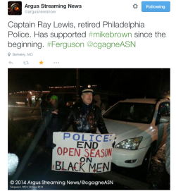 justice4mikebrown:  Former Philadelphia Police Officer Ray Lewis