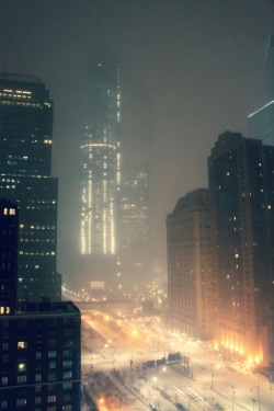 citylandscapes:  One World Trade Center during the recent snowstorm