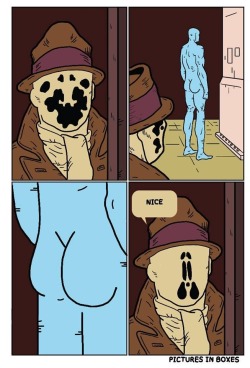 picturesinboxescomic:  Re-reading Watchmen at the moment. It