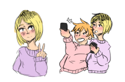 animejpq:  doodles of kenma and the bird bf 