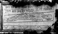 blackpaint20:  Cemetery Plaque. 15th Century. Bauvais.