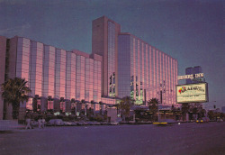 vintagelasvegas:  Desert Inn, 1980St. Andrews tower (‘63) left,