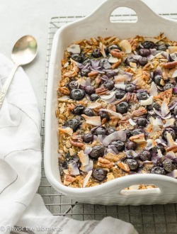 delish-eats:  Blueberry Morning Glory Baked Oatmeal | Flavor