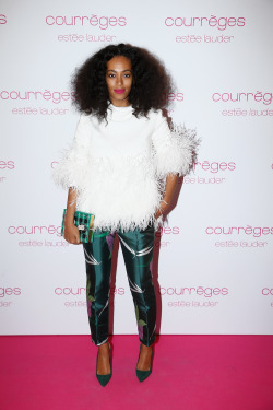 celebritiesofcolor:Solange Knowles attends Courreges and Estee