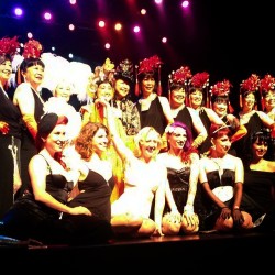 Amazing lineup at the group photo finale at the #burlesquehalloffame