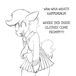 adventuresofthecolossalpony:  OC Challenge day 23 - In a school