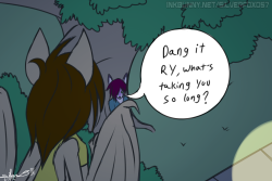silversponystash:young canine silvy getting spooked by a random