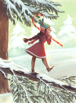 victoriamaderna:  I wanted to paint something wintery and festive!