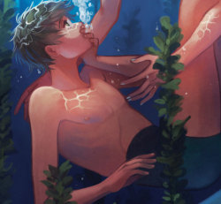 amoosebouche:  Preview image for a Makoharu zine. Get hype! For