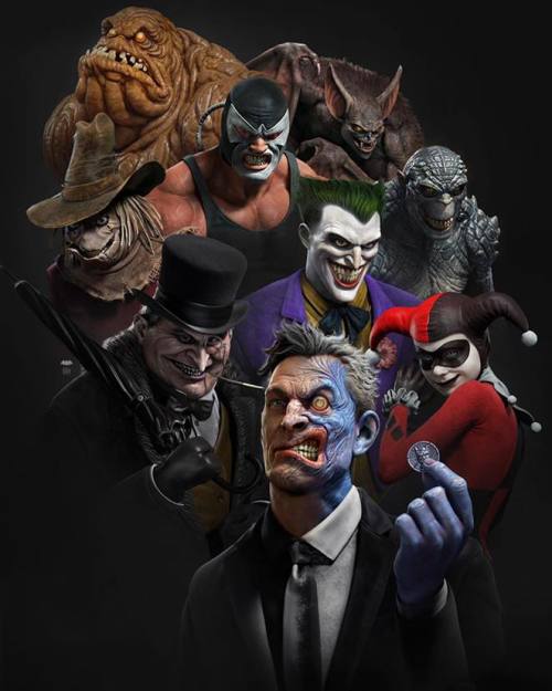 league-of-extraordinarycomics:  Batman’s Rogues by Raf Grassetti