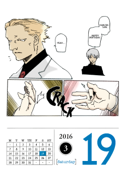 March 19, 2016Kaneki greets Yamori a Happy Birthday!