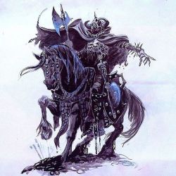 70sscifiart:  Ringwraith concept art by Mike Ploog for Ralph