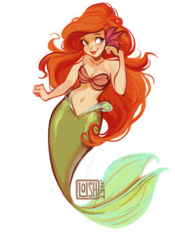 loish:  revisiting an old favorite of mine… a quick ariel doodle