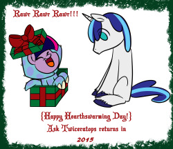 asktwiceratops:  Happy Holidays all. My work schedule will be
