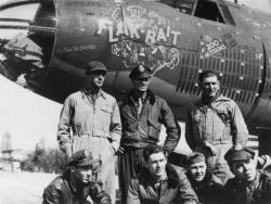 usaac-official: The crew of Flak Bait pose to celebrate their