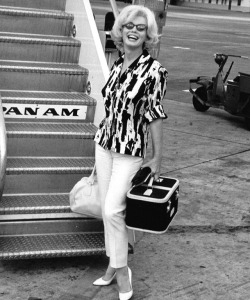 20th-century-man:Marilyn Monroe / at Miami Airport, boarding