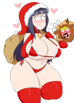 bungee-gumu: christmas hinata  My twitter 