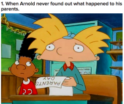 buzzfeedrewind:  Moments on “Hey Arnold!” that got way too