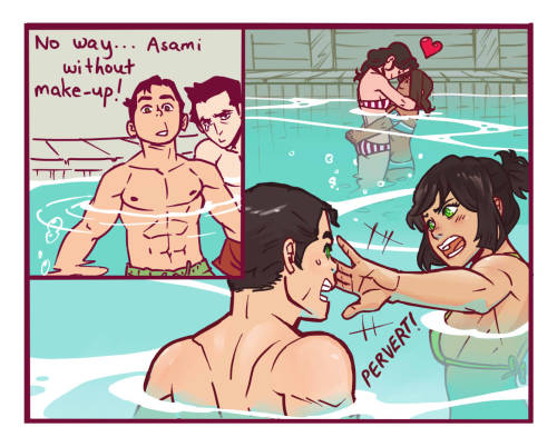 artsypencil: Team Korra Visits the Pool   You can check out my FB for a bit of new content at https://www.facebook.com/artsypencil/ Or Twitter at https://twitter.com/Artsypencil Keep reading 