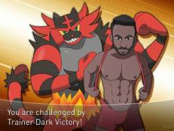 brex-art:  [Commission]  Trainer Dark Victory and Incineroar!