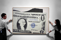hypebeast:    Andy Warhol’s ‘One Dollar Bill’ sells for