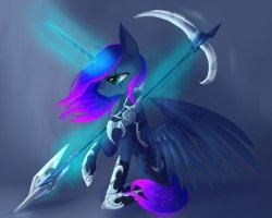 mylittleponyoficialg4: armored moon by nutty-stardragon 