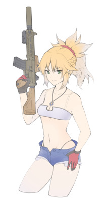 kuso-otoko:  Tactical Mordred - Drawing Practice