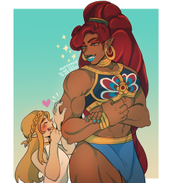 promsien:Zelda admires Urbosa’s muscles 👌🏼 please do