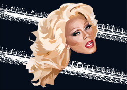 manifoldy:  Poly-portrait of the legend herself Mama RuPaul.