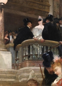 sulphuriclike:Henri Gervex Le Bal de l'Opéra, 1886 Musée d'Orsay,