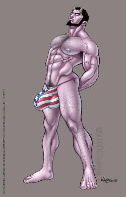 patrickfillion:  DEIMOS in and out of a thong. Art by Patrick