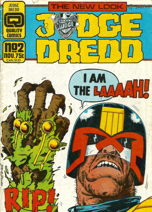 Judge Dredd No. 2 (Quality Comics, 1986). Cover art by Steve Dillon. From Oxfam in Nottingham.