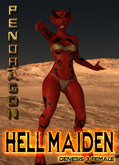 Wild new HELL MAIDEN created by Pendragon is available at Renderotica now! Hell Maiden is a fantasy character for Genesis 3 Female. Ready for Daz Studio! Also this product is 20% off until 11/30/2015! Check it out!Hell Maidenhttp://renderoti.ca/Hell-Maide