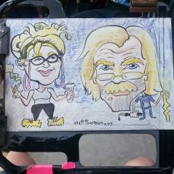 A caricature of my mom and her boyfriend.  #mattbernson #caricaturist