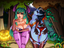 Happy Halloween!From Akasha and Morrigan :3My Patreon