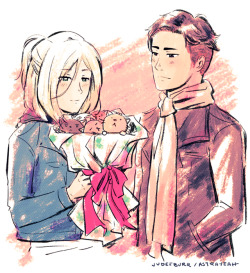 astrayeah:  in which otabek gives yurio a bouquet of cat plushies