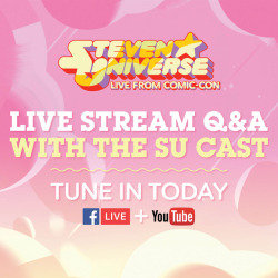 Stay tuned today for a special livestream with the cast of Steven
