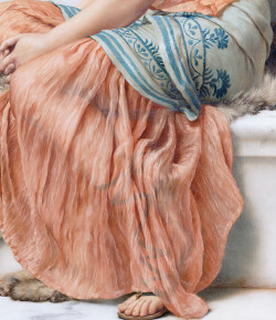 astra-inclinat:  John William Godward In the Days of Sappho (Art