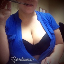 curvalicious77:  Added a little cleavage to my last Wednesday