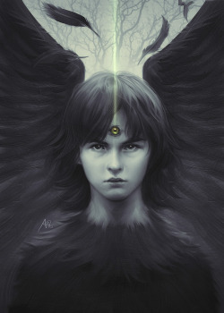 scifi-fantasy-horror:  Eye of Raven by Artgerm 