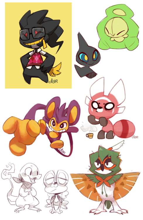 dar-draws: some pokemon from my twitter