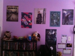 Put up some Walking Dead and Adventure Time posters and cleaned