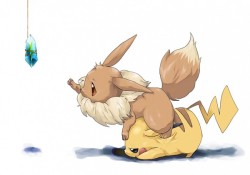 alternative-pokemon-art:  Artist Eevee and Pikachu by request.