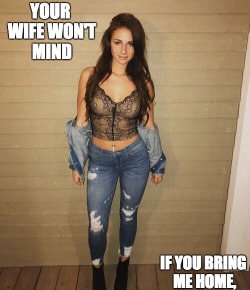 cuckqueancaptions:  No, no I won’t mind. At. All. 