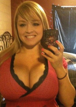 Big boobs selfie.