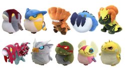 damnwyverngems:  NEW Monster Hunter MochiKawa Plush/Monster Plushies!!