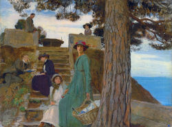 urgetocreate:  George Spencer Watson, A picnic at Portofino,